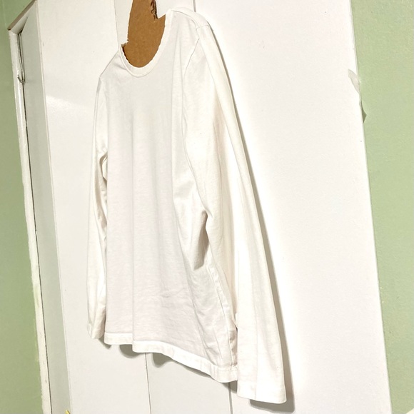 LL BEAN White Long Sleeve Cotton Blouse Top Shirt Womens Medium - Picture 8 of 15